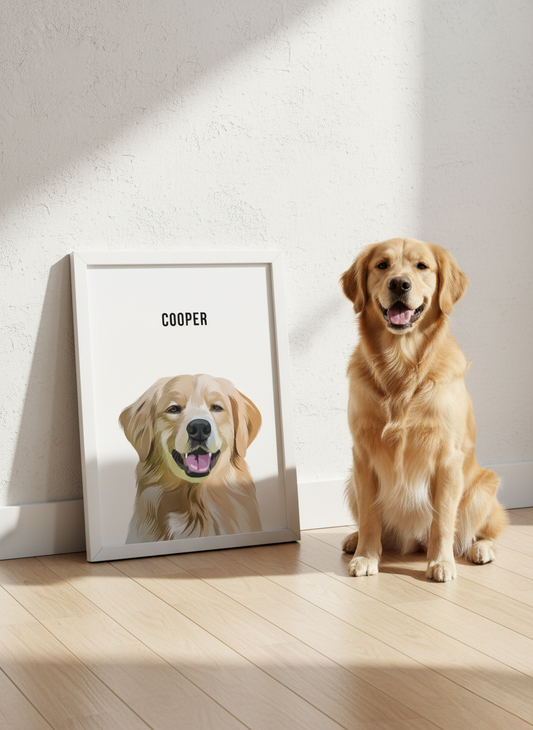 Custom Modern Pet Portrait