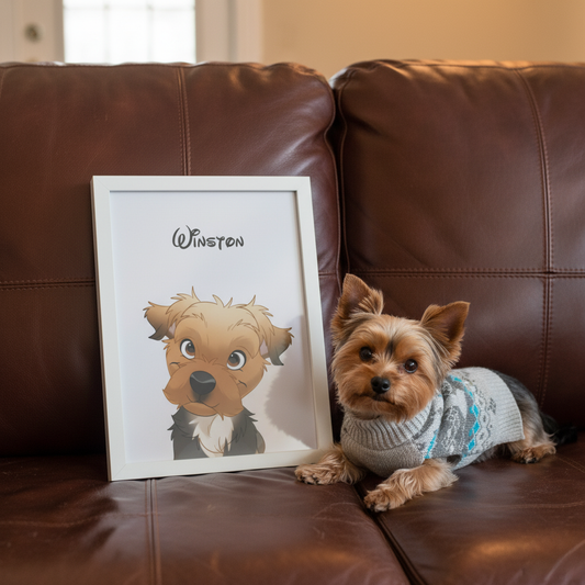 Custom Cartoon Art Pet Portrait